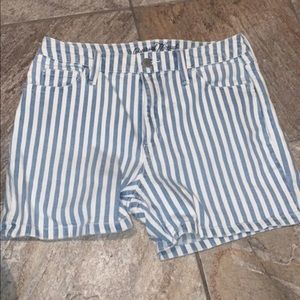 Striped Jean Shorts